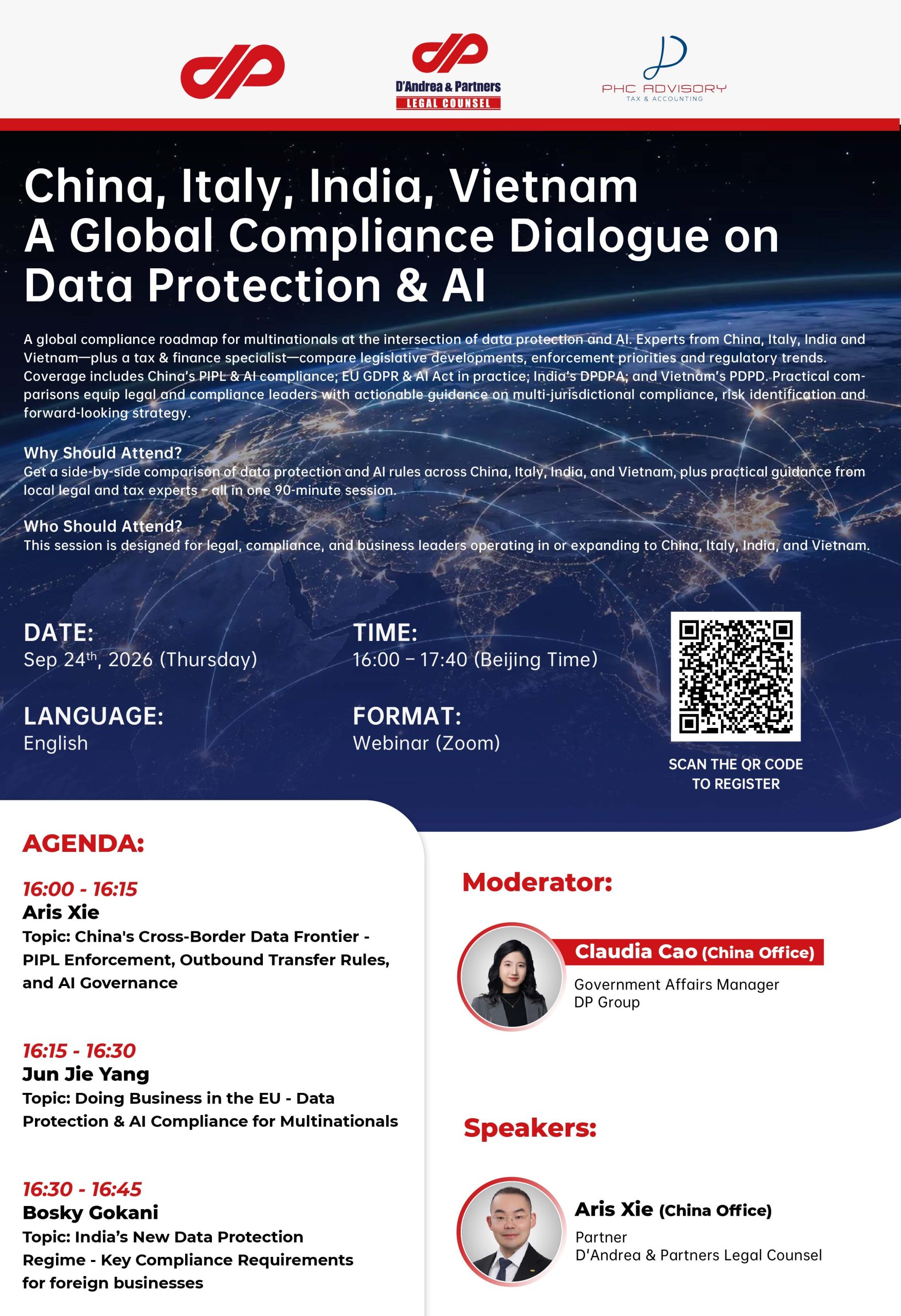 Webinar | A Global Compliance Dialogue: China · Italy · India · Vietnam — Webinar on Data Protection & AI